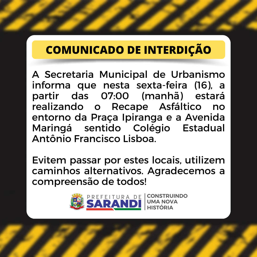 Comunicado de Interdição ??